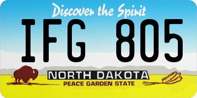 ND license plate IFG805