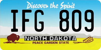 ND license plate IFG809