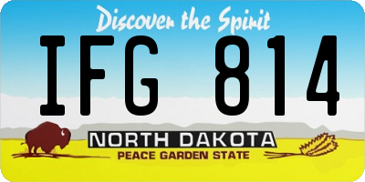 ND license plate IFG814