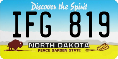 ND license plate IFG819