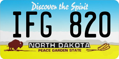 ND license plate IFG820