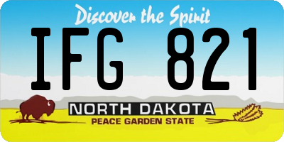 ND license plate IFG821