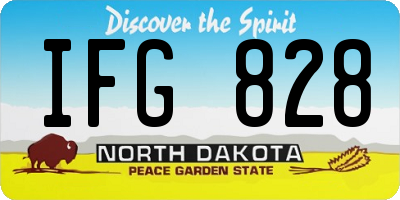 ND license plate IFG828