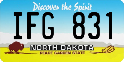 ND license plate IFG831