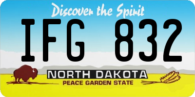ND license plate IFG832