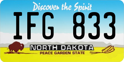 ND license plate IFG833