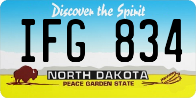 ND license plate IFG834