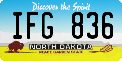 ND license plate IFG836