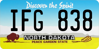 ND license plate IFG838