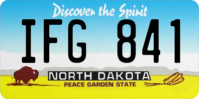 ND license plate IFG841