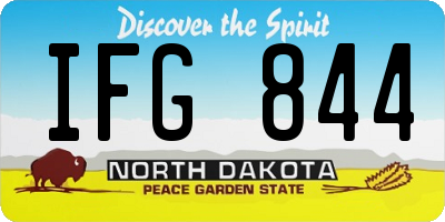 ND license plate IFG844