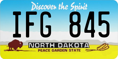 ND license plate IFG845