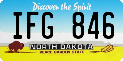 ND license plate IFG846