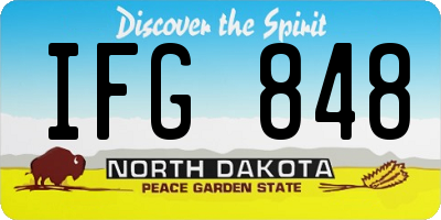 ND license plate IFG848