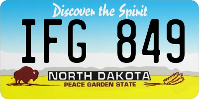 ND license plate IFG849