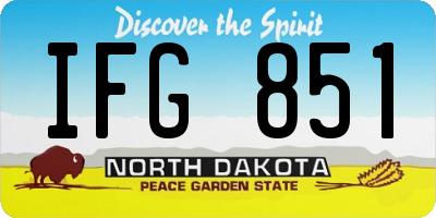 ND license plate IFG851