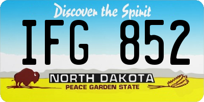 ND license plate IFG852