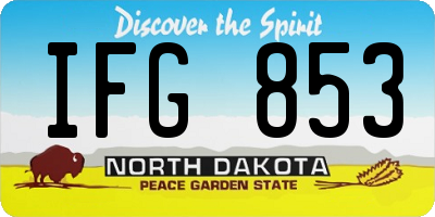 ND license plate IFG853