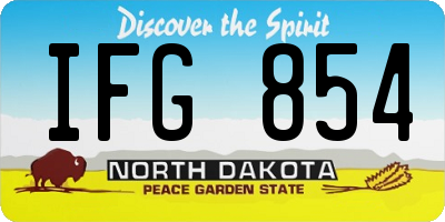 ND license plate IFG854