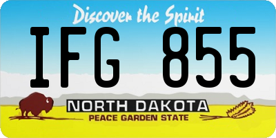 ND license plate IFG855