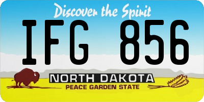 ND license plate IFG856
