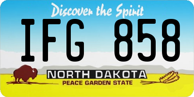 ND license plate IFG858