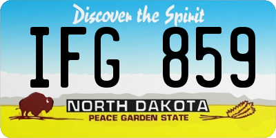 ND license plate IFG859