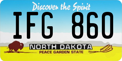 ND license plate IFG860