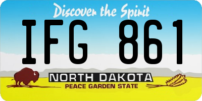 ND license plate IFG861