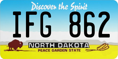 ND license plate IFG862