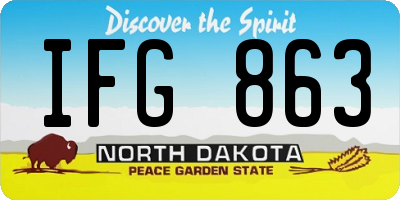 ND license plate IFG863