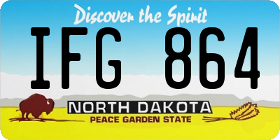ND license plate IFG864