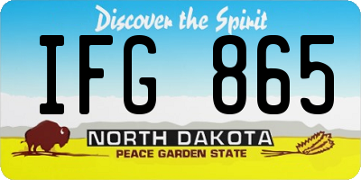 ND license plate IFG865