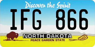 ND license plate IFG866