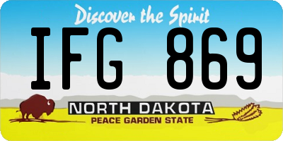 ND license plate IFG869