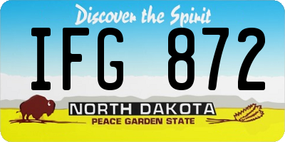 ND license plate IFG872