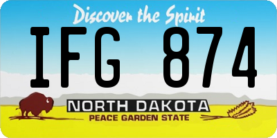 ND license plate IFG874