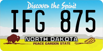ND license plate IFG875