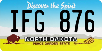 ND license plate IFG876
