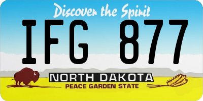 ND license plate IFG877