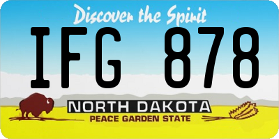 ND license plate IFG878