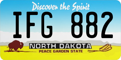 ND license plate IFG882