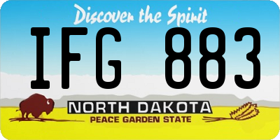 ND license plate IFG883