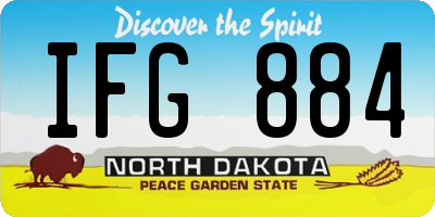 ND license plate IFG884