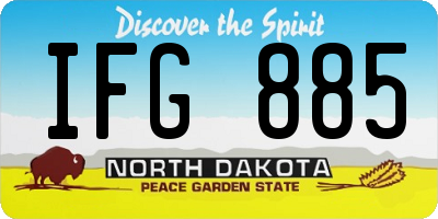 ND license plate IFG885