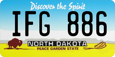 ND license plate IFG886