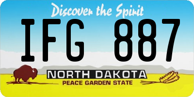 ND license plate IFG887