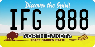 ND license plate IFG888