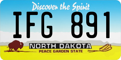 ND license plate IFG891