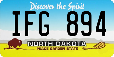 ND license plate IFG894